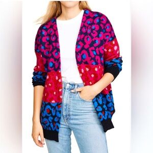 FARM RIO MIXED IKAT LEOPARD
CARDIGAN Size XL